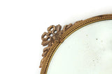 Vintage Beige & Gold Filigree Vanity Hair Brush