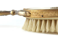 Vintage Beige & Gold Filigree Vanity Hair Brush