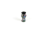 Vintage 1:12 Miniature Dollhouse Black Hand-Painted Floral Print Vase