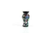 Vintage 1:12 Miniature Dollhouse Black Hand-Painted Floral Print Vase