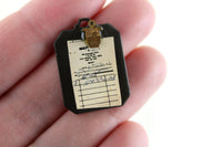 Vintage 1:12 Miniature Dollhouse Black Metal Clipboard & Invoice