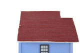 Vintage 1:48 Quarter Scale Miniature Dollhouse Blue Decorated House with 5 Rooms