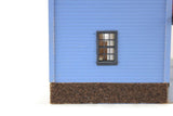 Vintage 1:48 Quarter Scale Miniature Dollhouse Blue Decorated House with 5 Rooms