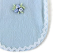 Vintage 1:12 Miniature Dollhouse Blue & White Floral Bath Mat Set