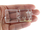 New Vintage 1:12 Miniature Dollhouse Clear Glass Candy Jar & Dish Set by Chrysnbon
