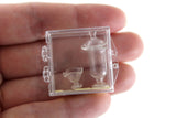 New Vintage 1:12 Miniature Dollhouse Clear Glass Candy Jar & Dish Set by Chrysnbon