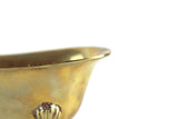 Vintage 1:12 Miniature Dollhouse Gold Brass Bathtub