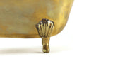 Vintage 1:12 Miniature Dollhouse Gold Brass Bathtub