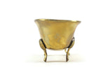 Vintage 1:12 Miniature Dollhouse Gold Brass Bathtub