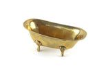 Vintage 1:12 Miniature Dollhouse Gold Brass Bathtub