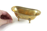Vintage 1:12 Miniature Dollhouse Gold Brass Bathtub