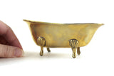 Vintage 1:12 Miniature Dollhouse Gold Brass Bathtub