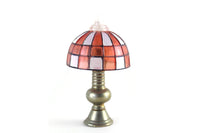 Vintage Miniature Dollhouse Stained Glass Table Lamp