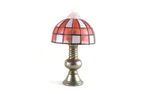 Vintage Miniature Dollhouse Stained Glass Table Lamp