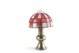 Vintage Miniature Dollhouse Stained Glass Table Lamp