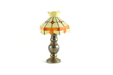 Vintage Miniature Dollhouse Stained Glass Table Lamp