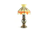 Vintage Miniature Dollhouse Stained Glass Table Lamp