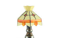 Vintage Miniature Dollhouse Stained Glass Table Lamp