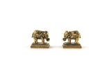 Vintage 1:12 Miniature Dollhouse Brass Elephant Bookends