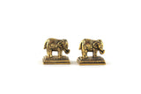 Vintage 1:12 Miniature Dollhouse Brass Elephant Bookends