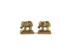 Vintage 1:12 Miniature Dollhouse Brass Elephant Bookends