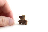 Vintage 1:12 Miniature Dollhouse Brown Flocked Teddy Bear