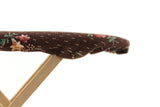 Vintage 1:12 Miniature Dollhouse Brown Floral & Wood Ironing Board