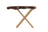 Vintage 1:12 Miniature Dollhouse Brown Floral & Wood Ironing Board