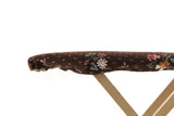 Vintage 1:12 Miniature Dollhouse Brown Floral & Wood Ironing Board
