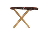 Vintage 1:12 Miniature Dollhouse Brown Floral & Wood Ironing Board