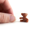Vintage 1:12 Miniature Dollhouse Brown Plastic Teddy Bear