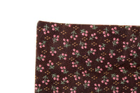 Vintage 1:12 Miniature Dollhouse Reversible Brown & Pink Floral Bedspread Blanket