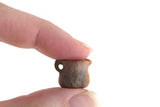 Vintage 1:12 Miniature Dollhouse Terracotta & Brown Ceramic Pitcher or Vase
