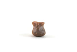 Vintage 1:12 Miniature Dollhouse Terracotta & Brown Ceramic Pitcher or Vase