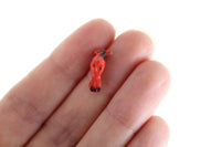 Vintage 1:12 Miniature Dollhouse Red Cardinal Bird Figurine