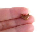 Vintage 1:12 Miniature Dollhouse Cat Figurine with Red Ball of Yarn