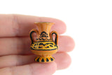 Vintage 1:12 Miniature Dollhouse Terracotta Southwest Painted Urn Vase