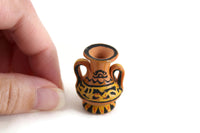 Vintage 1:12 Miniature Dollhouse Terracotta Southwest Painted Urn Vase