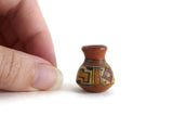 Vintage 1:12 Miniature Dollhouse Terracotta Southwest Painted Vase