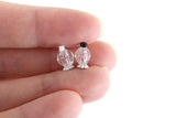 Vintage 1:12 Miniature Dollhouse Clear Salt & Pepper Shaker Set