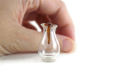 Vintage 1:12 Miniature Dollhouse Clear & Brown Glass Pitcher