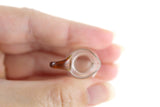 Vintage 1:12 Miniature Dollhouse Clear & Brown Glass Pitcher