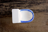 Vintage 1:12 Miniature Dollhouse Cobalt Blue & White Floral Porcelain Toilet
