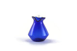 Vintage 1:12 Miniature Dollhouse Cobalt Blue & Clear Glass Pitcher