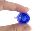 Vintage 1:12 Miniature Dollhouse Cobalt Blue & Clear Glass Pitcher