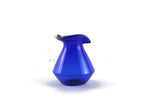 Vintage 1:12 Miniature Dollhouse Cobalt Blue & Clear Glass Pitcher