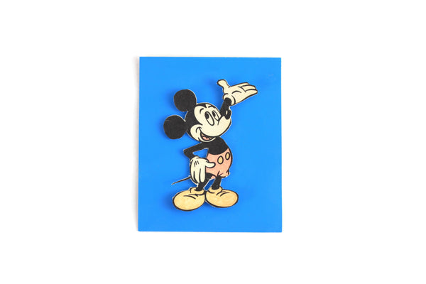 Vintage 1:12 Miniature Dollhouse Blue Mickey Mouse Poster
