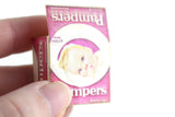 Vintage 1:12 Miniature Dollhouse Box of Pampers Baby Diapers