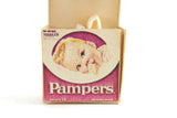 Vintage 1:12 Miniature Dollhouse Box of Pampers Baby Diapers