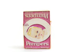 Vintage 1:12 Miniature Dollhouse Box of Pampers Baby Diapers